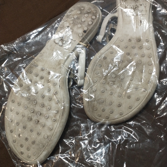 Ralph Lauren White Buckle Sandals - Picture 7 of 7